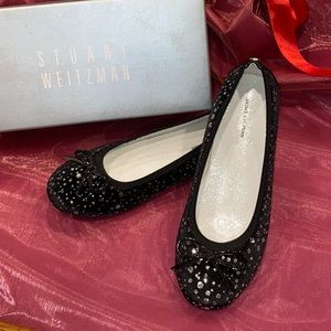 Stuart Weitzman black ballerina shoes Girls size 4